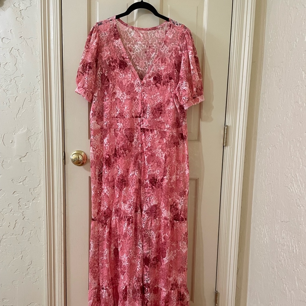Torrid Lace Maxi Dress Fully Lined New Size 1 14/16